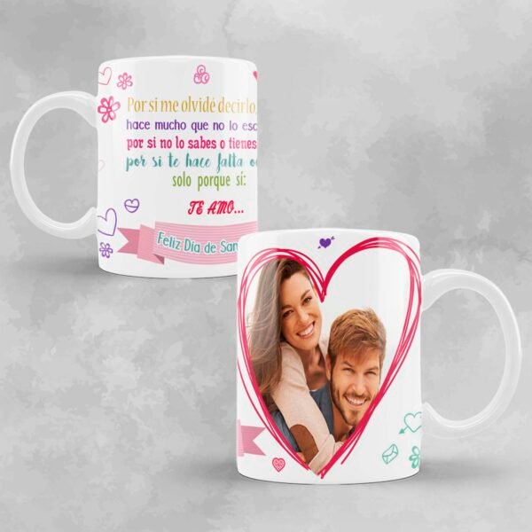 Taza San Valentin con foto