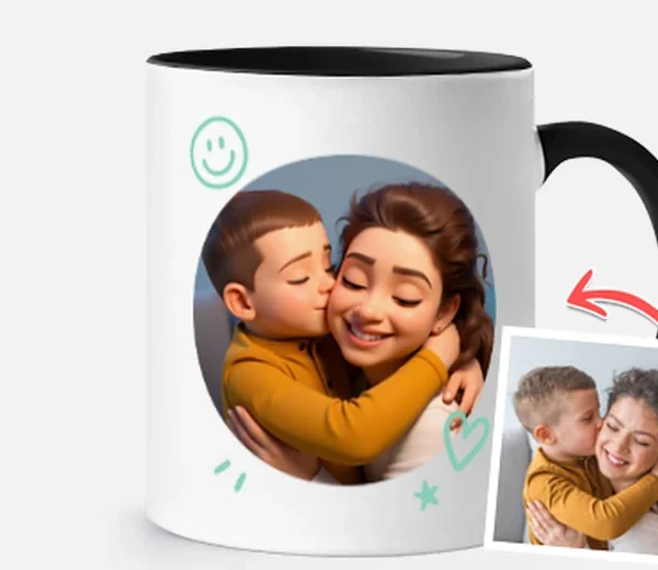 Tazas con efecto animación 3D